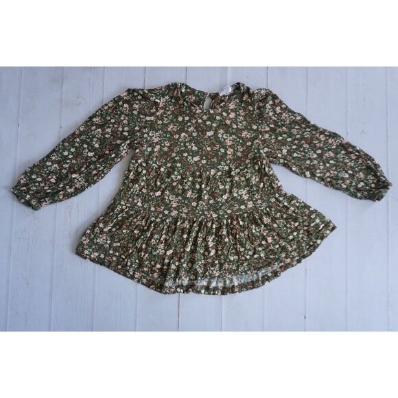 Time And Tru Women Green Floral Blouse – Size S - Picture 2 of 7